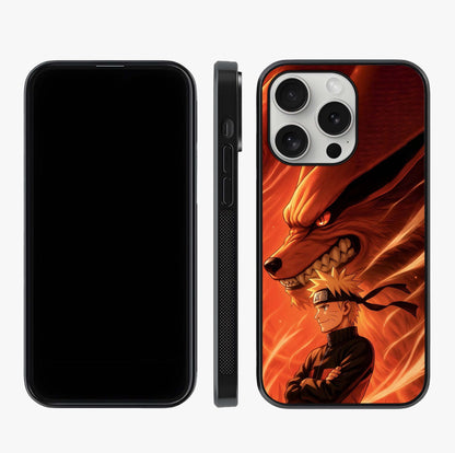 Nine Tails Legacy Glass Case displayed upright for full design visibility and premium finish.
