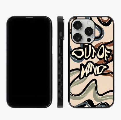 Out Of Mind Glass Case displayed upright for full design visibility and premium finish.