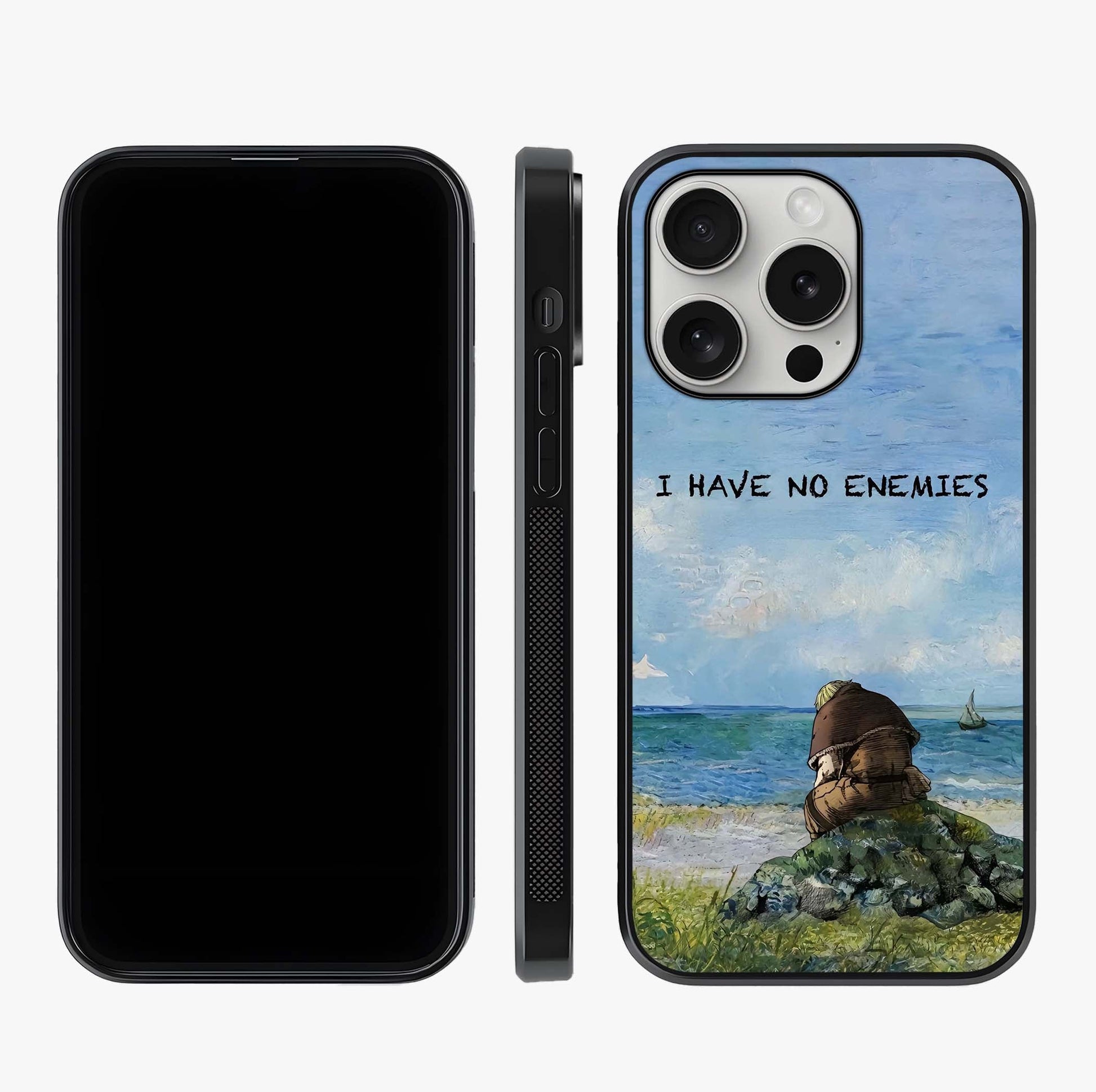 Peace Beyond War Glass Case displayed upright for full design visibility and premium finish.
