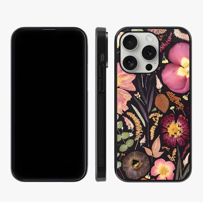 Petal Dream Tapestry Glass Case displayed upright for full design visibility and premium finish.