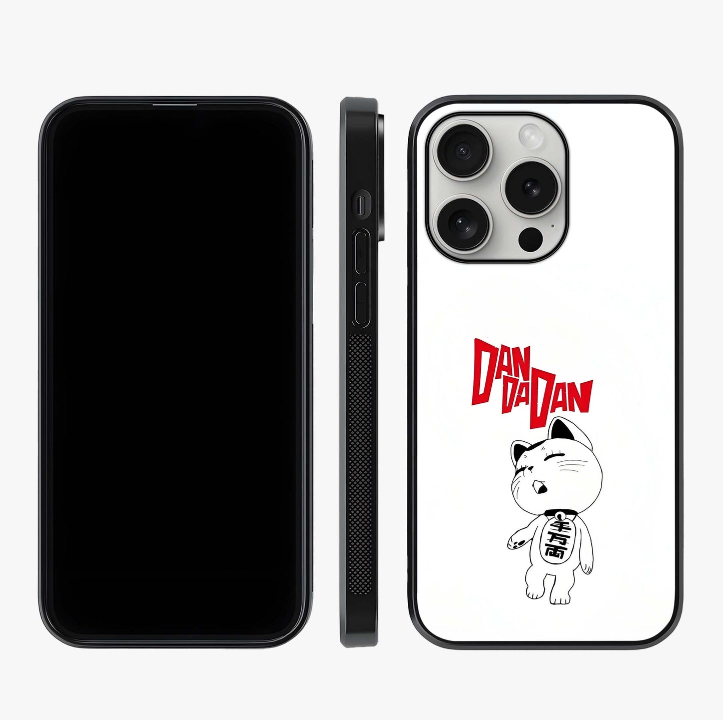 Playful Spirit Charm Glass Case displayed upright for full design visibility and premium finish.
