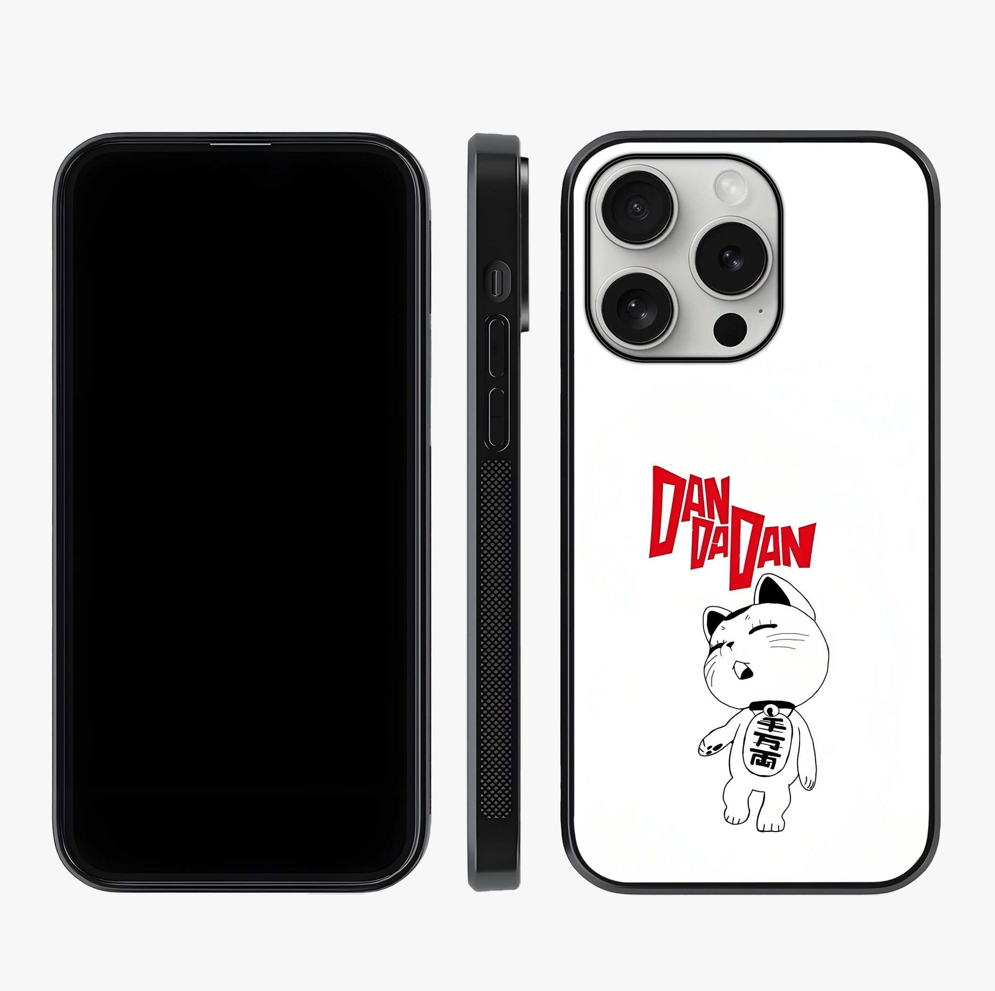 Playful Spirit Charm Glass Case displayed upright for full design visibility and premium finish.