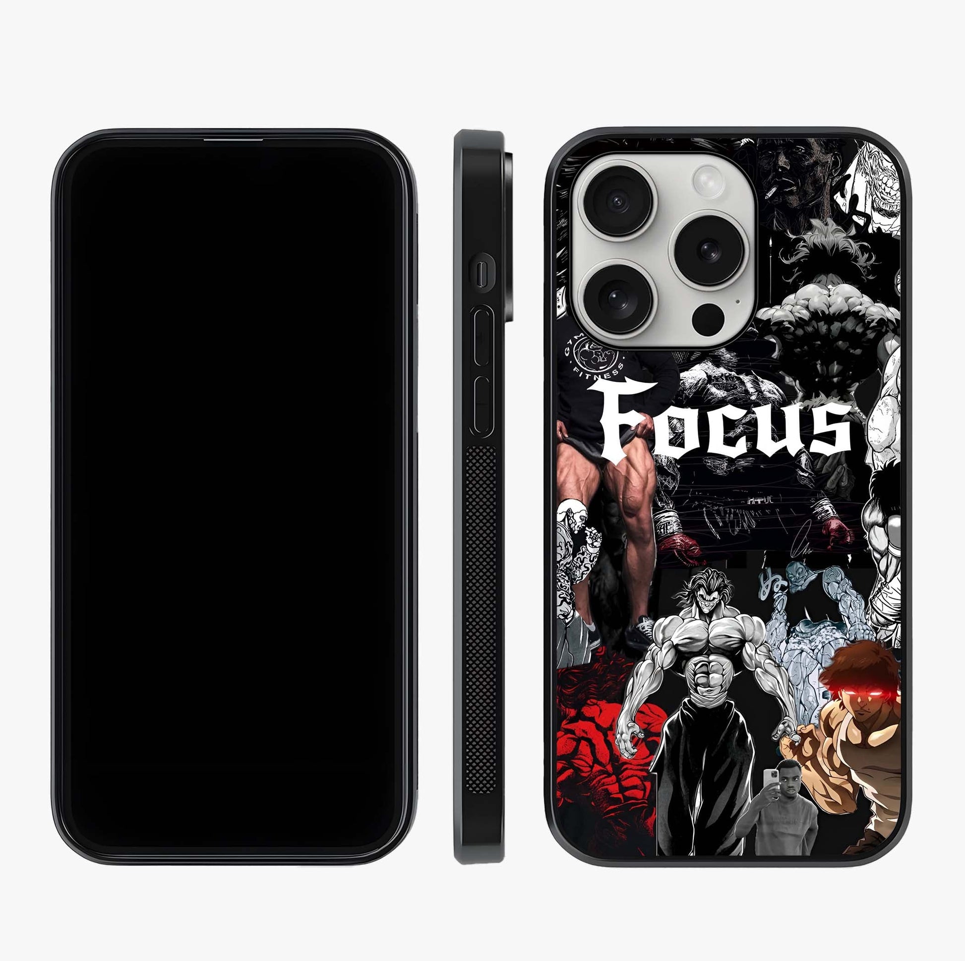 Relentless Power Focus Glass Case displayed upright for full design visibility and premium finish.