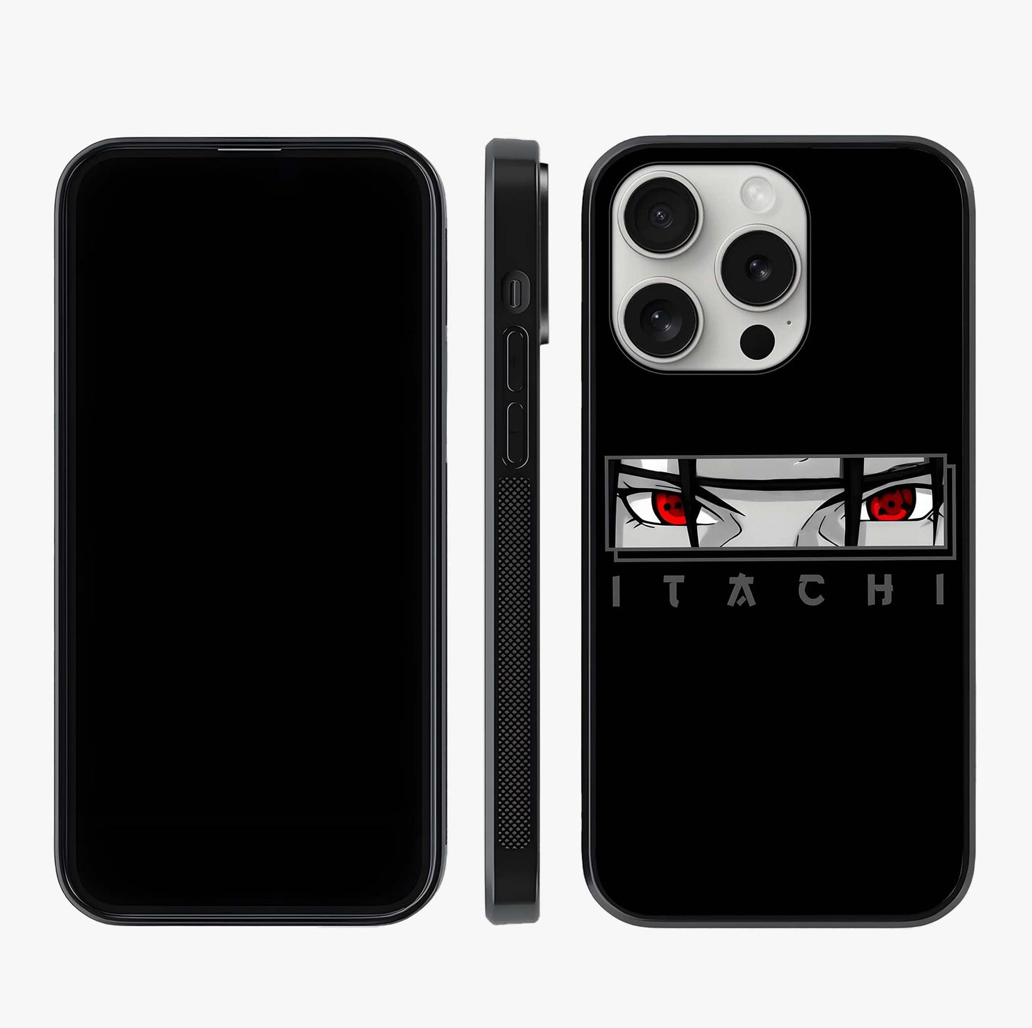 Scarlet Gaze Dominance Glass Case displayed upright for full design visibility and premium finish.