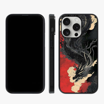 Shadow Dragon Fury Glass Case displayed upright for full design visibility and premium finish.