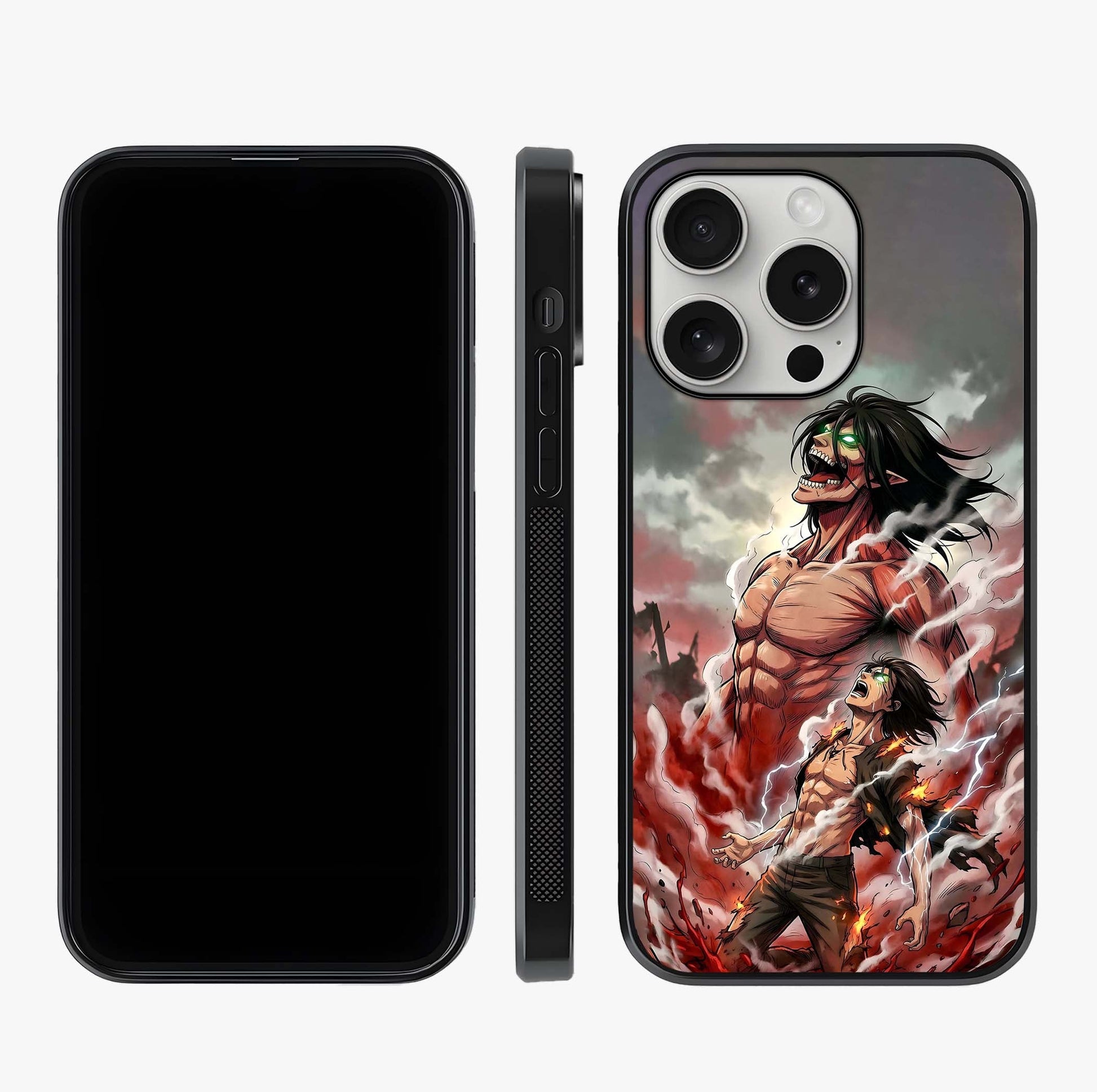 Titan Awakening Fury Glass Case displayed upright for full design visibility and premium finish.