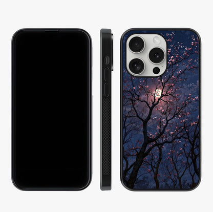 Twilight Sakura Serenade Glass Case displayed upright for full design visibility and premium finish.