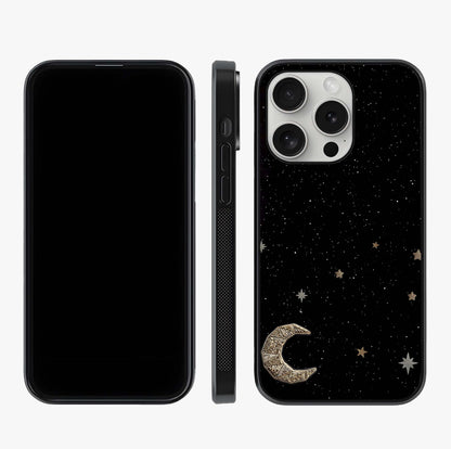 Twinkle Star With Half Moon Glass Case displayed upright for full design visibility and premium finish.