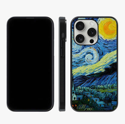 Van Gogh Art Glass Case displayed upright for full design visibility and premium finish.