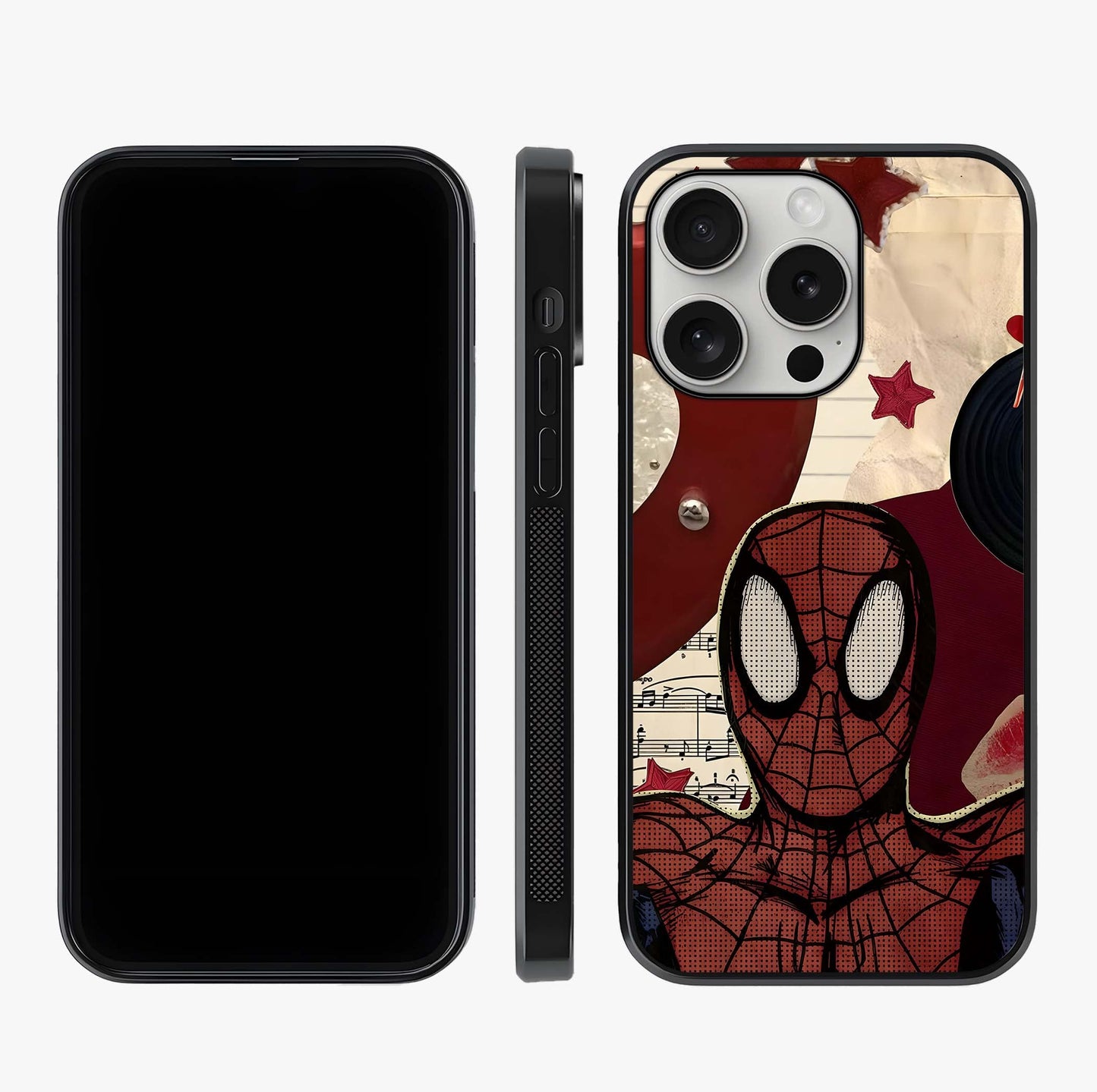 Web Warrior Vibes Glass Case displayed upright for full design visibility and premium finish.