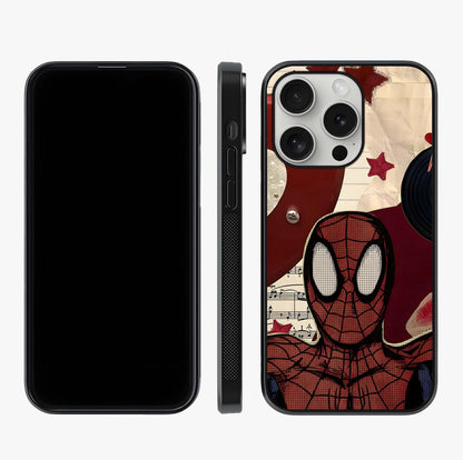 Web Warrior Vibes Glass Case displayed upright for full design visibility and premium finish.