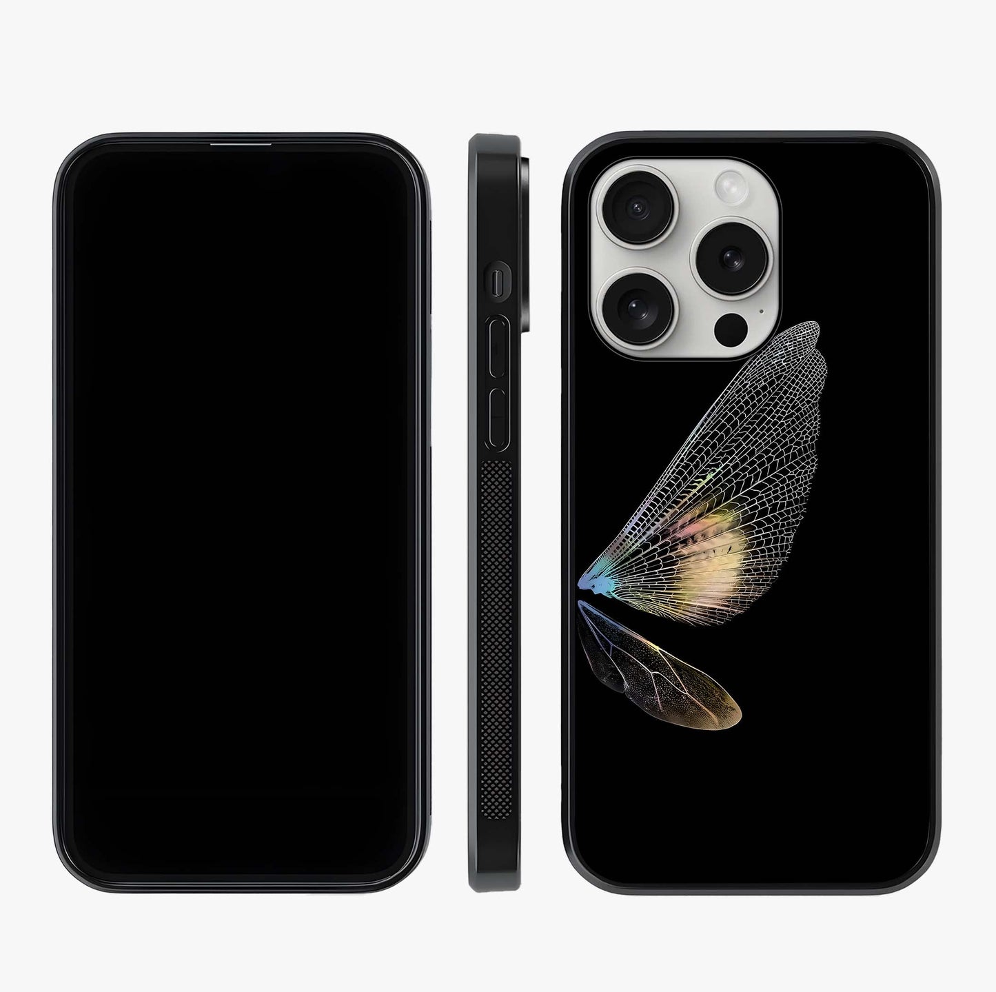 Whispers Of Wings Glass Case displayed upright for full design visibility and premium finish.