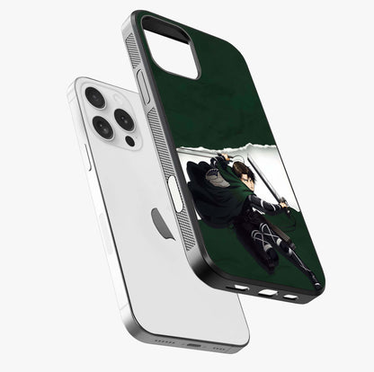 Emerald War Vanguard Glass Case laid diagonally highlighting side profile, edges and glossy glass shine.