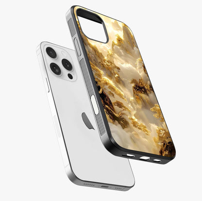 Gates Of Illumination Glass Case laid diagonally highlighting side profile, edges and glossy glass shine.