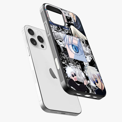 Infinity Sorcerer Chaos Glass Case laid diagonally highlighting side profile, edges and glossy glass shine.