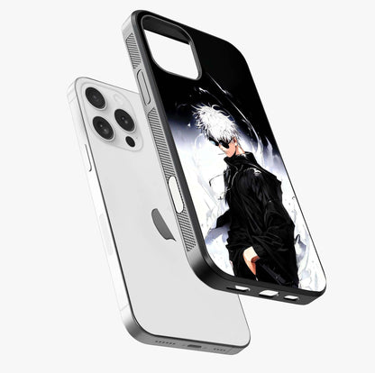 Limitless Shadow King Glass Case laid diagonally highlighting side profile, edges and glossy glass shine.