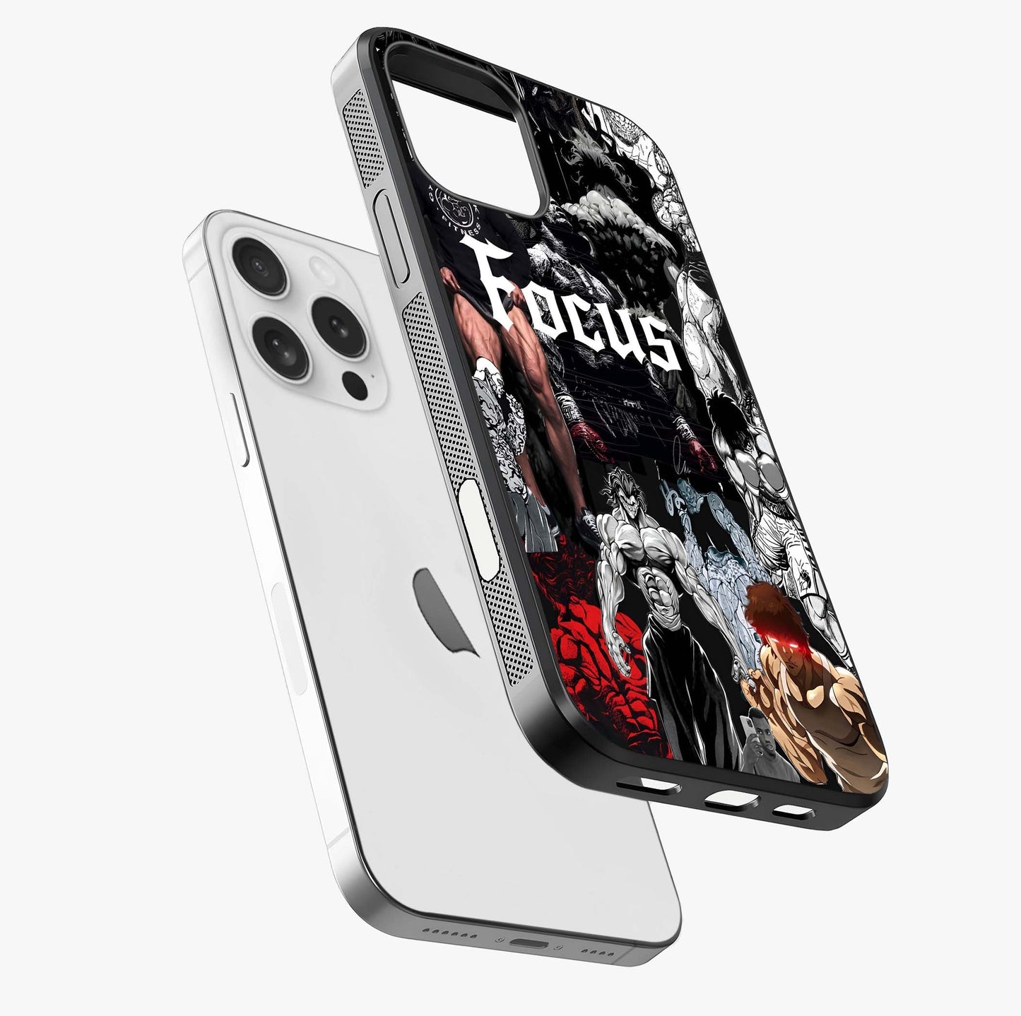 Relentless Power Focus Glass Case laid diagonally highlighting side profile, edges and glossy glass shine.