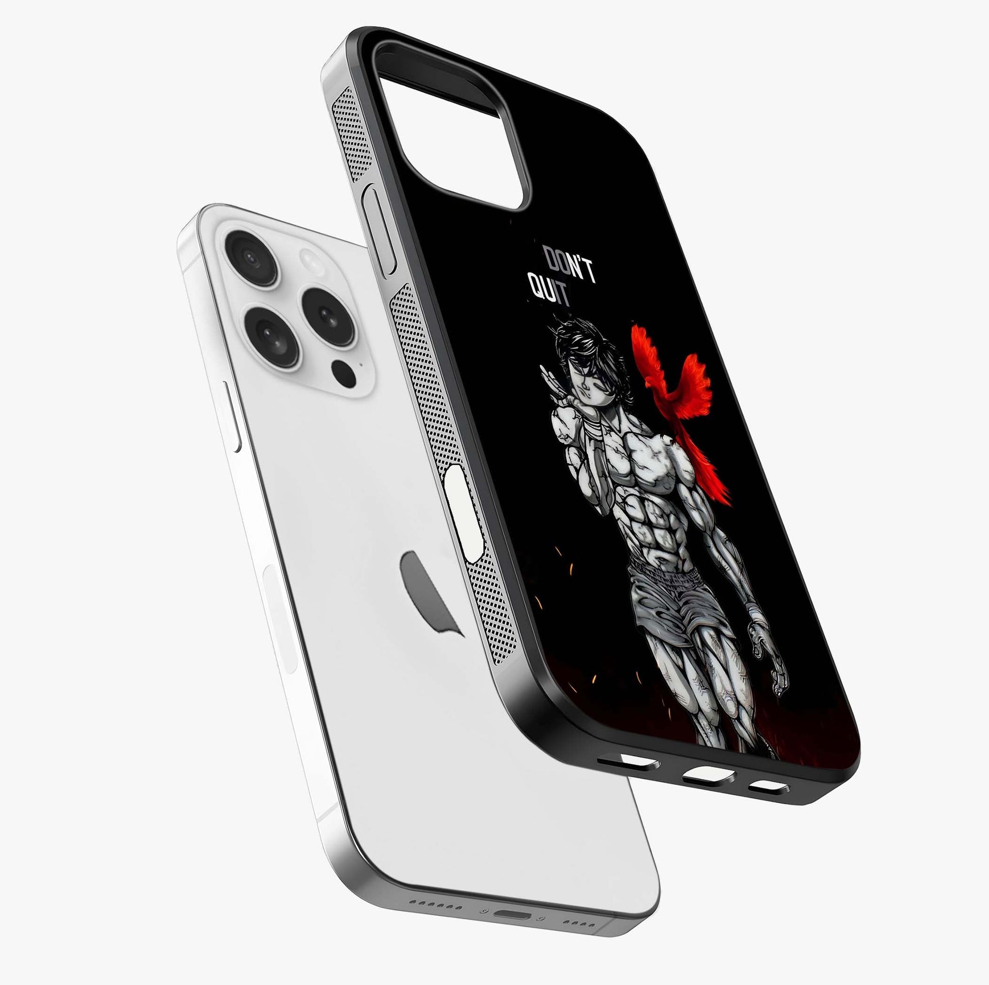 Rise Beyond Limits Glass Case laid diagonally highlighting side profile, edges and glossy glass shine.