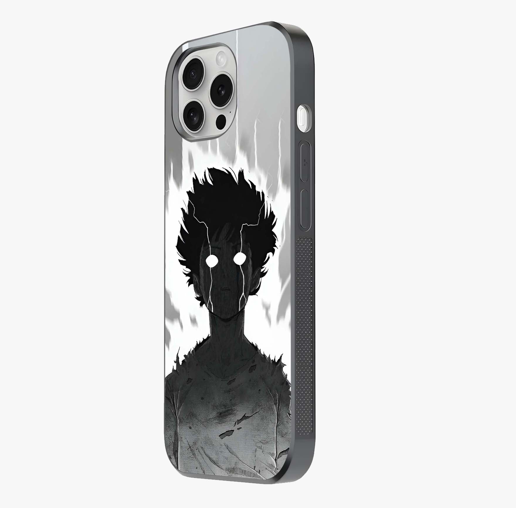Awakened Inner Rage Glass Case photographed in natural light showing reflective finish and design depth.