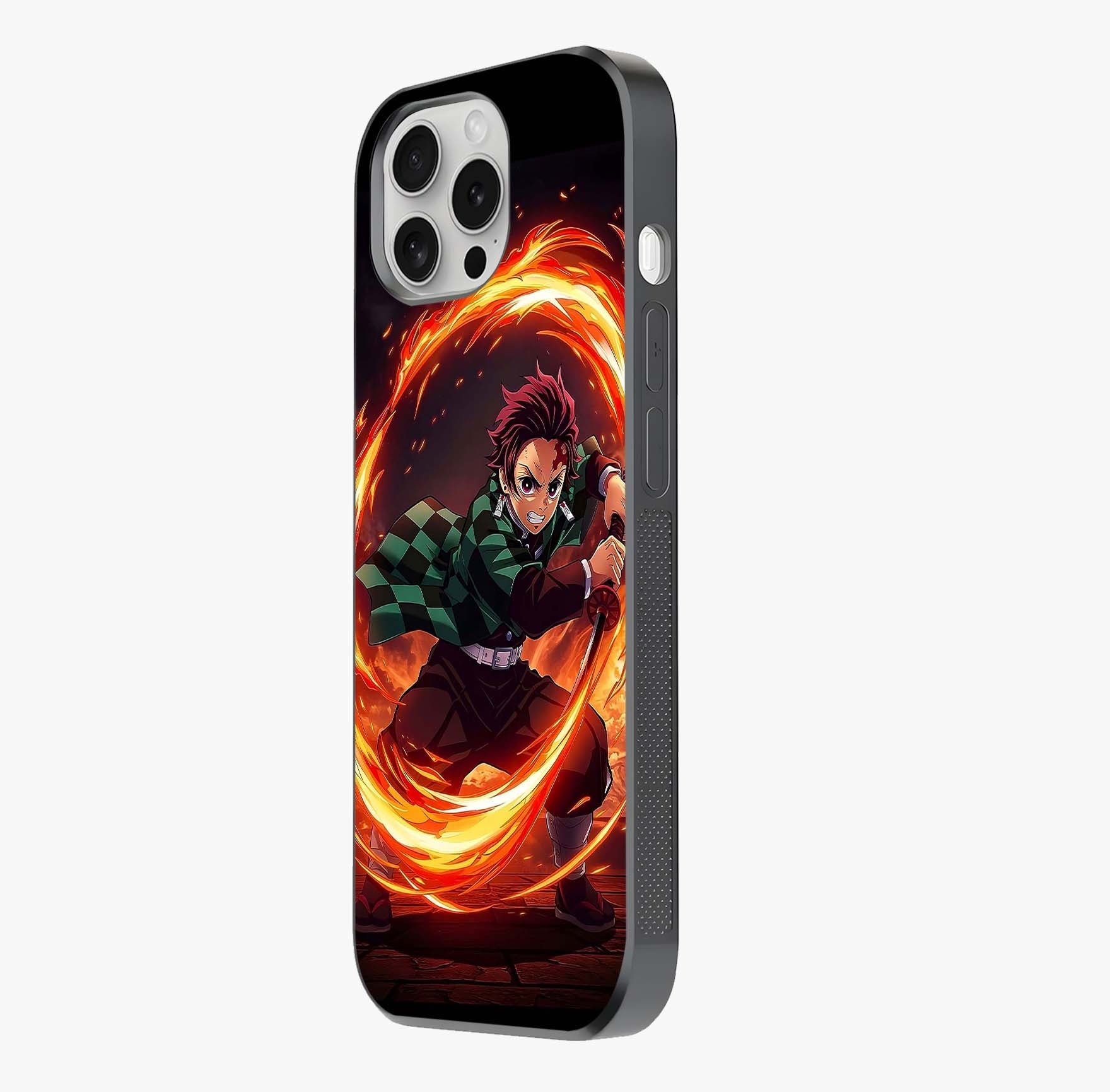 Blazing Sword Resolve Glass Case photographed in natural light showing reflective finish and design depth.