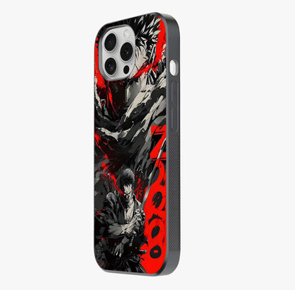 Demon Sword Resolve Glass Case photographed in natural light showing reflective finish and design depth.