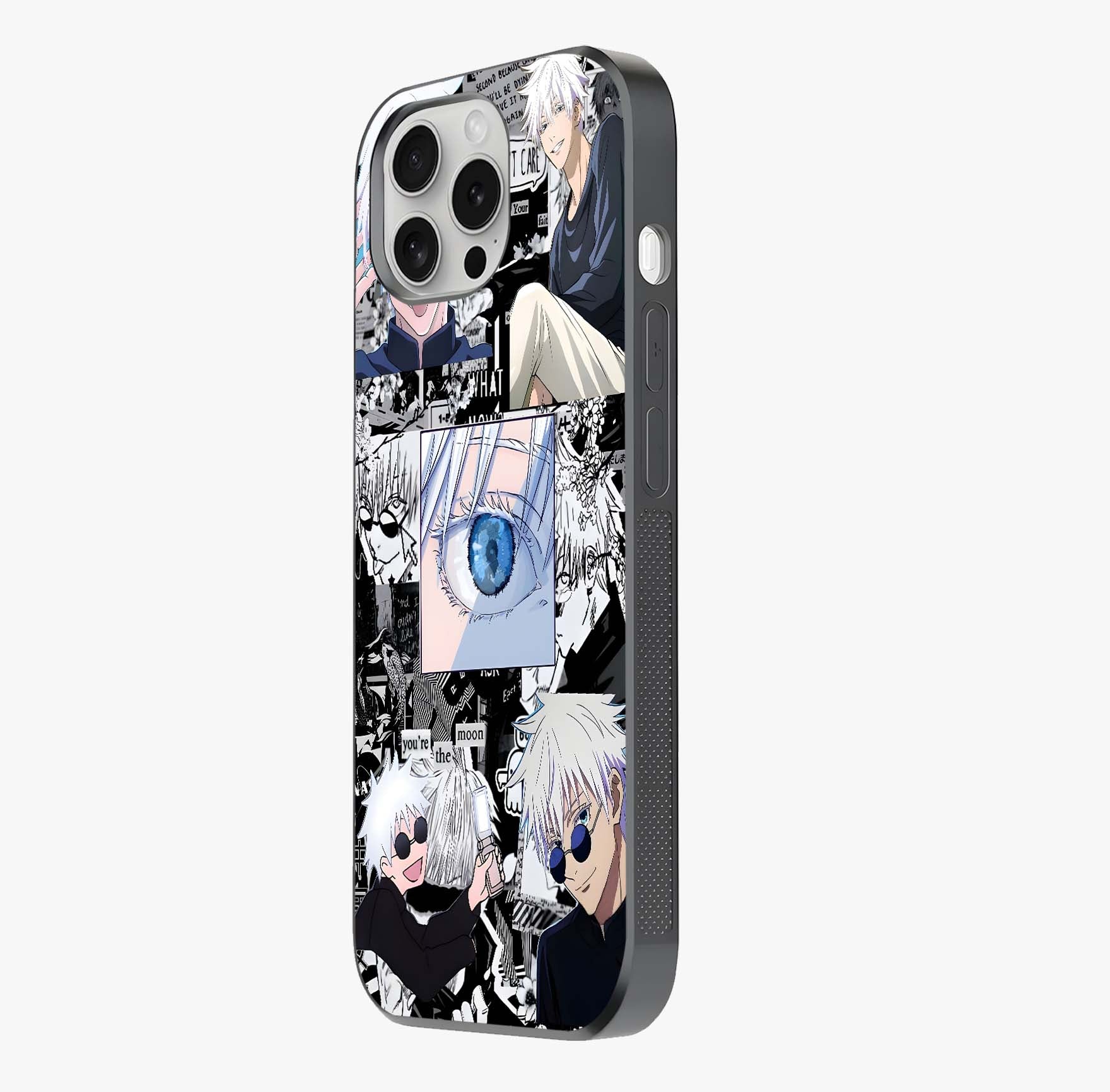 Infinity Sorcerer Chaos Glass Case photographed in natural light showing reflective finish and design depth.