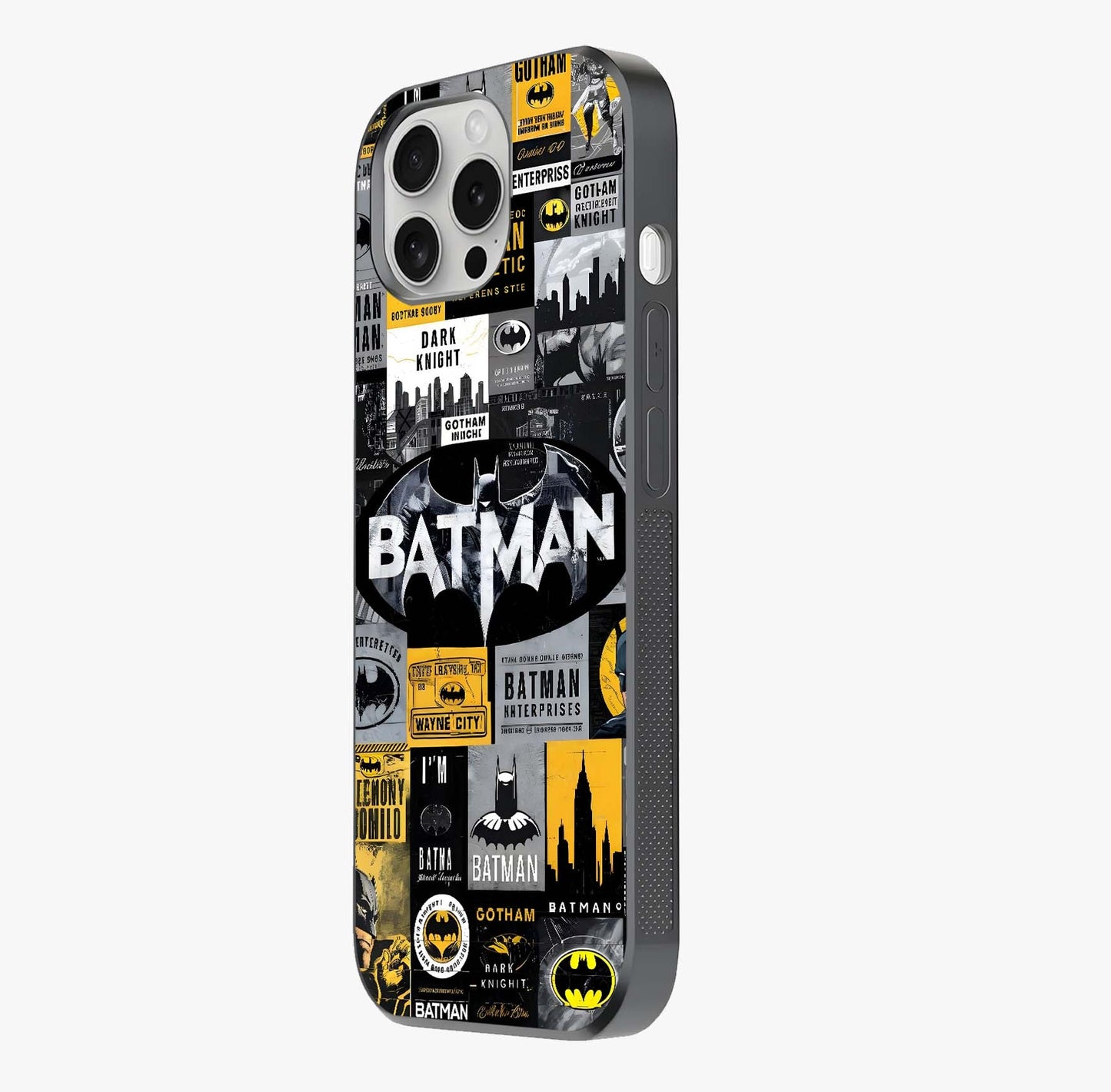 Knight Gotham Rise Glass Case photographed in natural light showing reflective finish and design depth.
