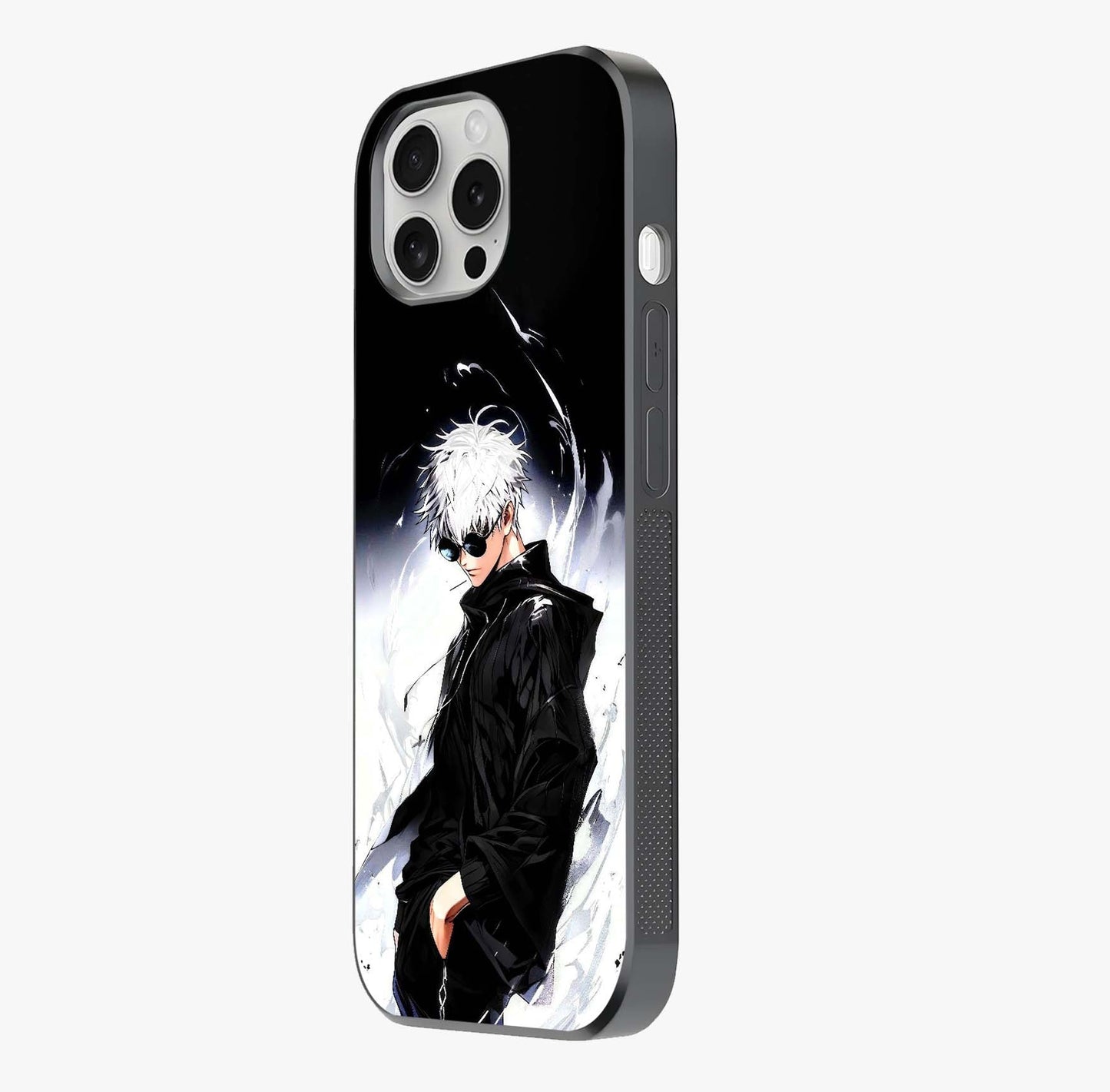 Limitless Shadow King Glass Case photographed in natural light showing reflective finish and design depth.