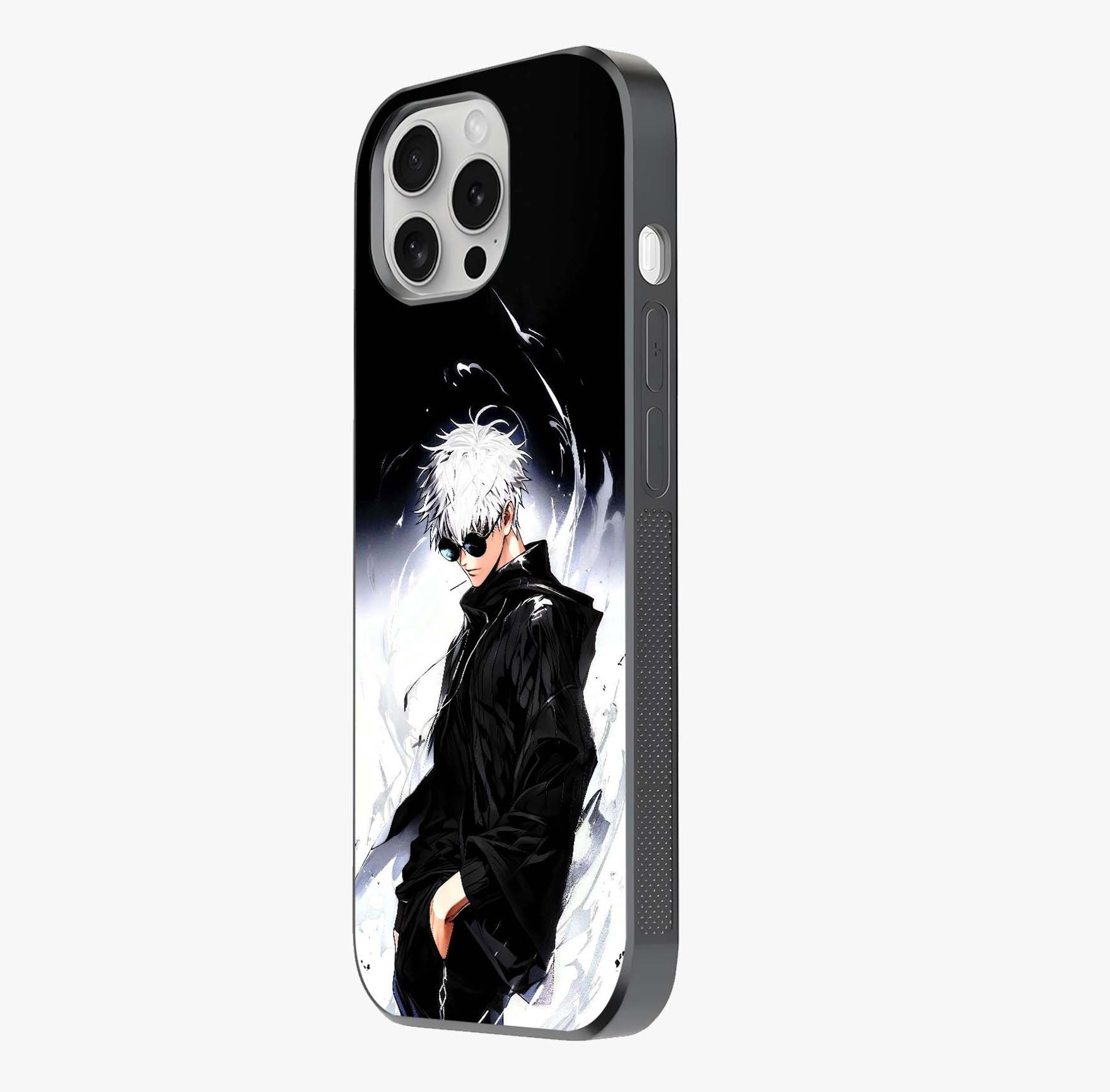 Limitless Shadow King Glass Case photographed in natural light showing reflective finish and design depth.