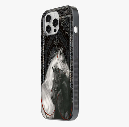 Majestic Ride Legacy Glass Case photographed in natural light showing reflective finish and design depth.