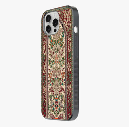 Persian Inspired Glass Case photographed in natural light showing reflective finish and design depth.