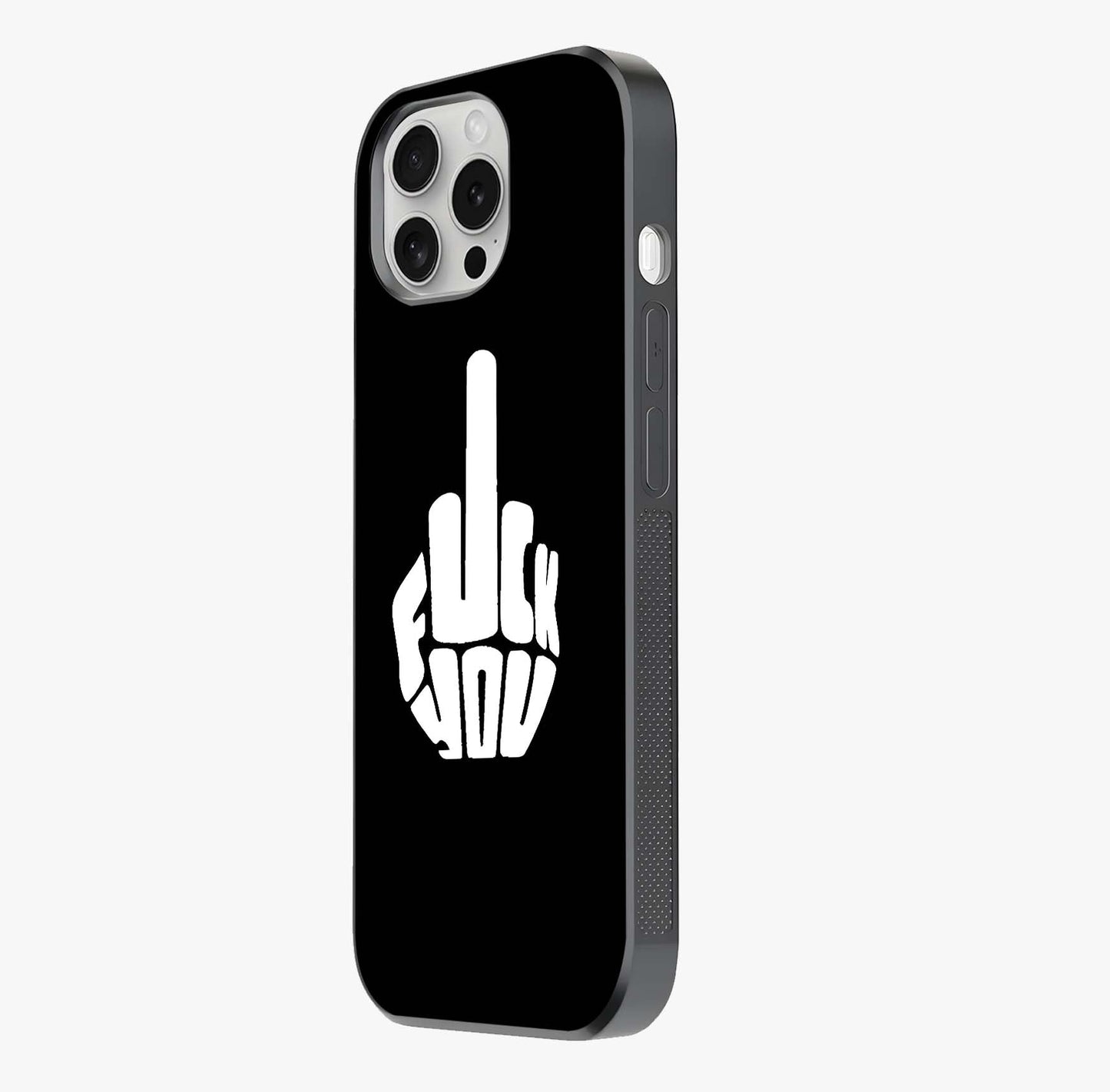Rebel Mode On Glass Case photographed in natural light showing reflective finish and design depth.