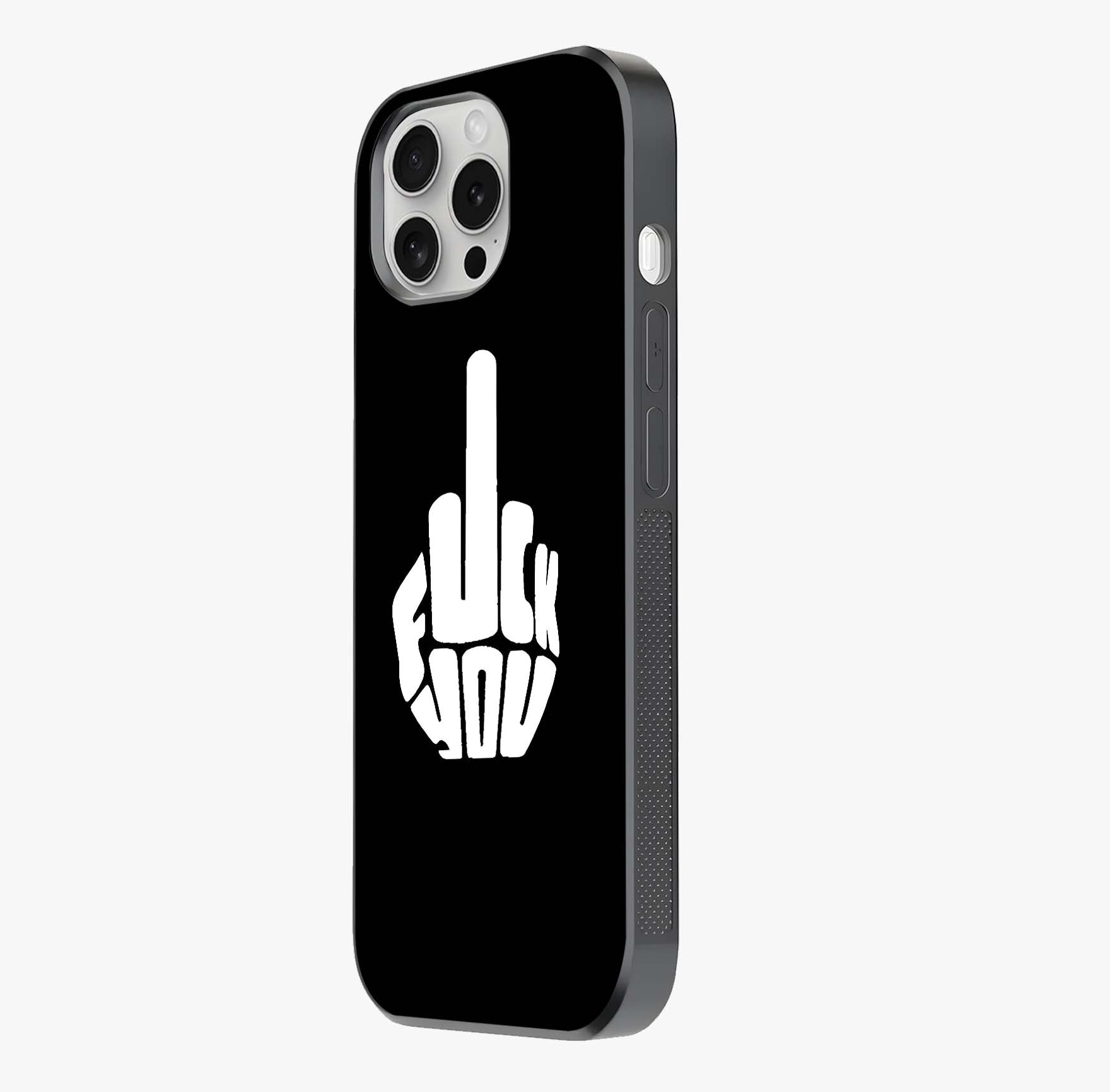 Rebel Mode On Glass Case photographed in natural light showing reflective finish and design depth.