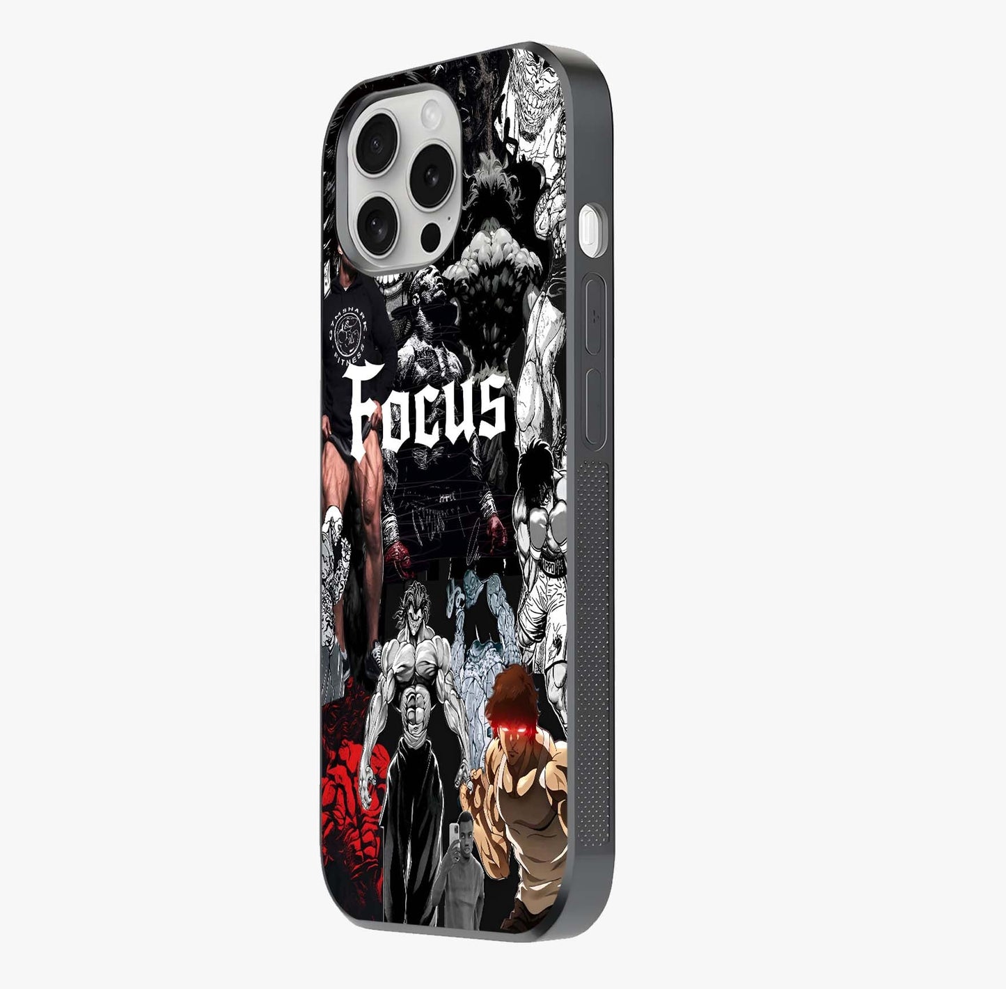Relentless Power Focus Glass Case photographed in natural light showing reflective finish and design depth.