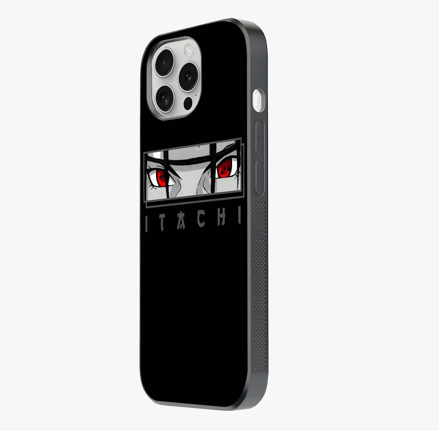 Scarlet Gaze Dominance Glass Case photographed in natural light showing reflective finish and design depth.