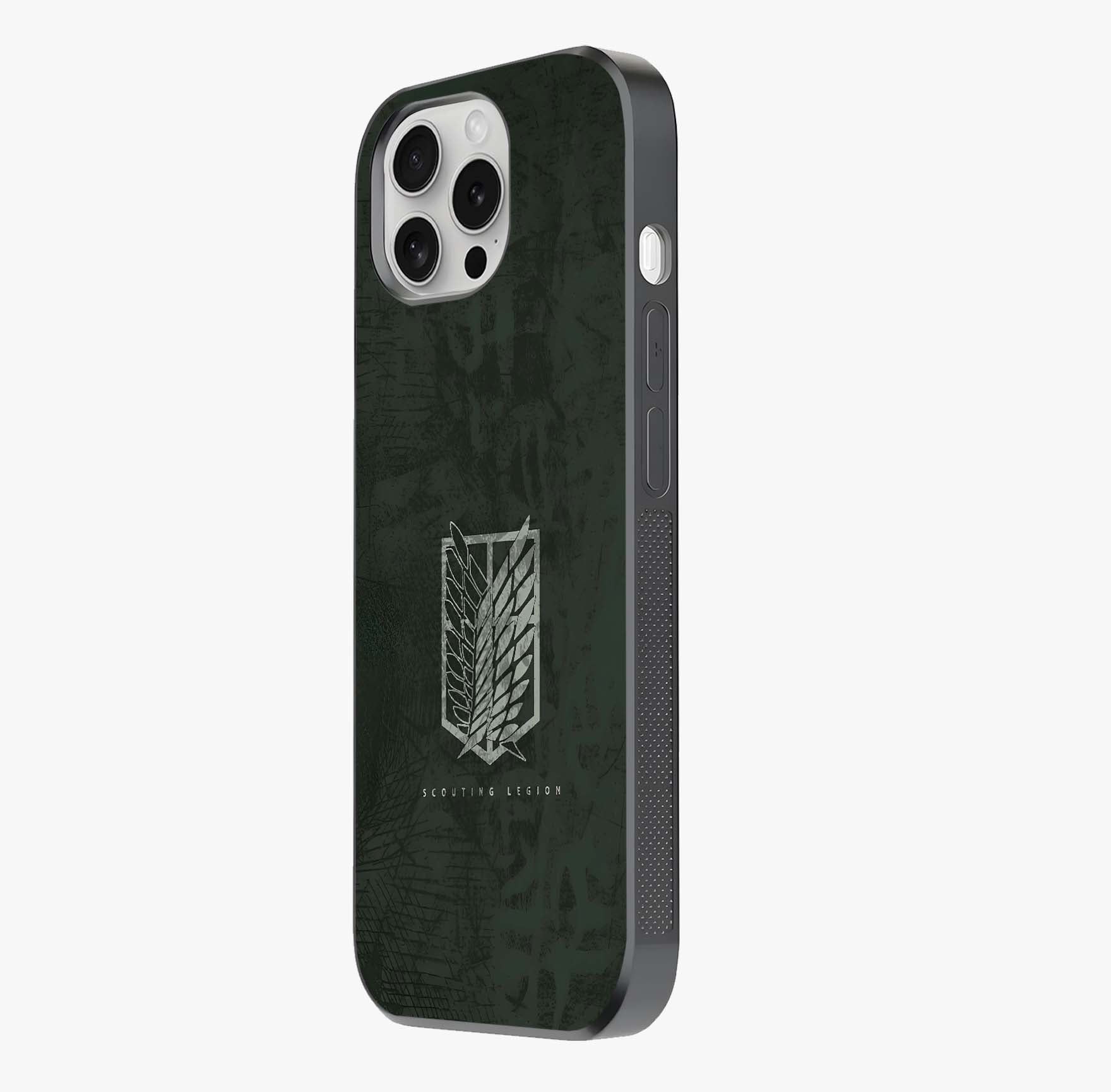 Wings Of Freedom Glass Case photographed in natural light showing reflective finish and design depth.