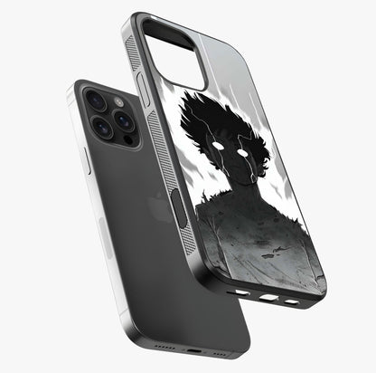 Awakened Inner Rage Glass Case laid diagonally highlighting side profile, edges and glossy glass shine.