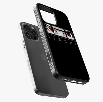 Scarlet Gaze Dominance Glass Case laid diagonally highlighting side profile, edges and glossy glass shine.