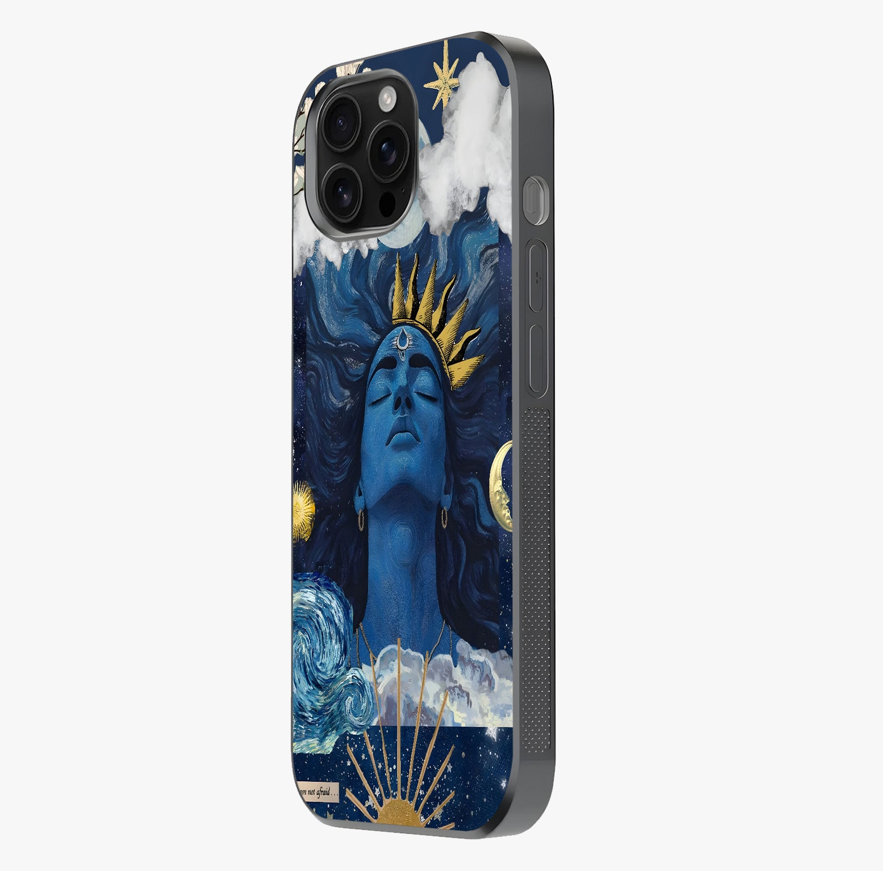 Aesthetic Lord Shiva Glass Case photographed in natural light showing reflective finish and design depth.