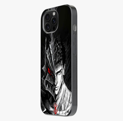 Berserker Blood Oath Glass Case photographed in natural light showing reflective finish and design depth.