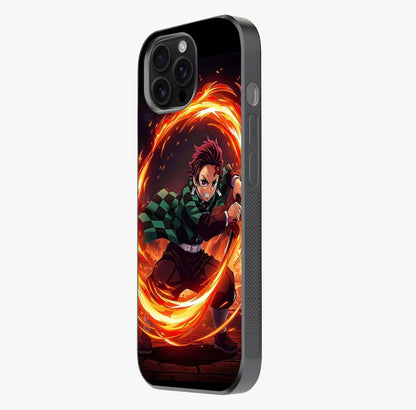 Blazing Sword Resolve Glass Case photographed in natural light showing reflective finish and design depth.