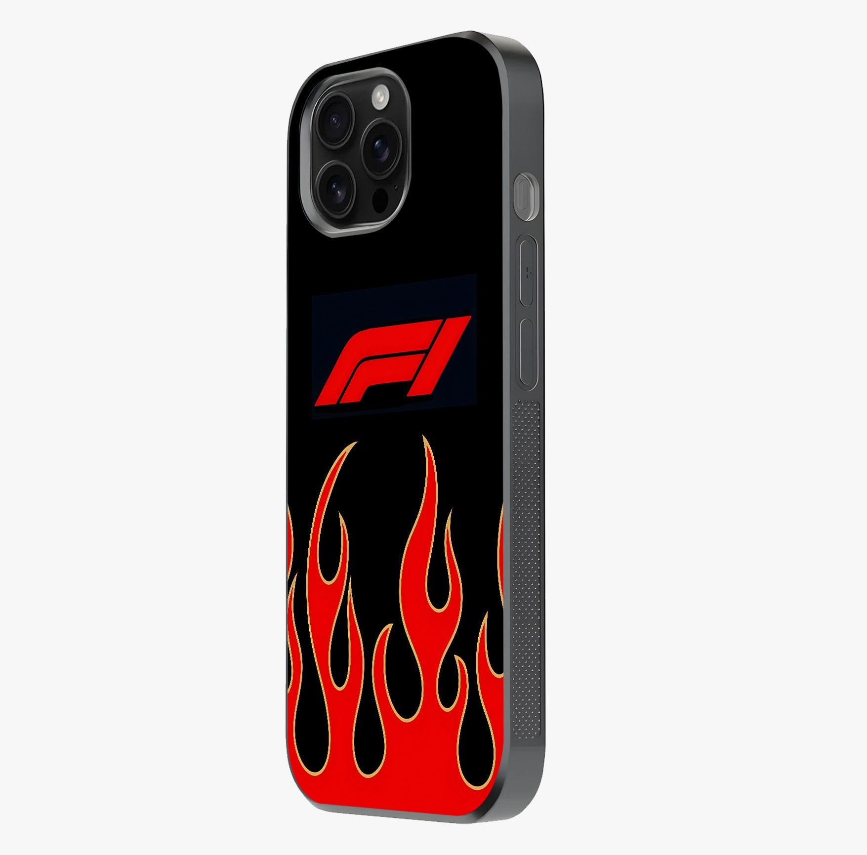 Fire F11 Glass Case photographed in natural light showing reflective finish and design depth.