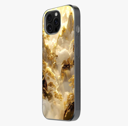 Gates Of Illumination Glass Case photographed in natural light showing reflective finish and design depth.