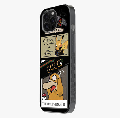 Gucci Play Mashup Glass Case photographed in natural light showing reflective finish and design depth.