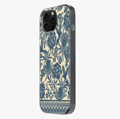 Heirloom Wild Bloom Glass Case photographed in natural light showing reflective finish and design depth.