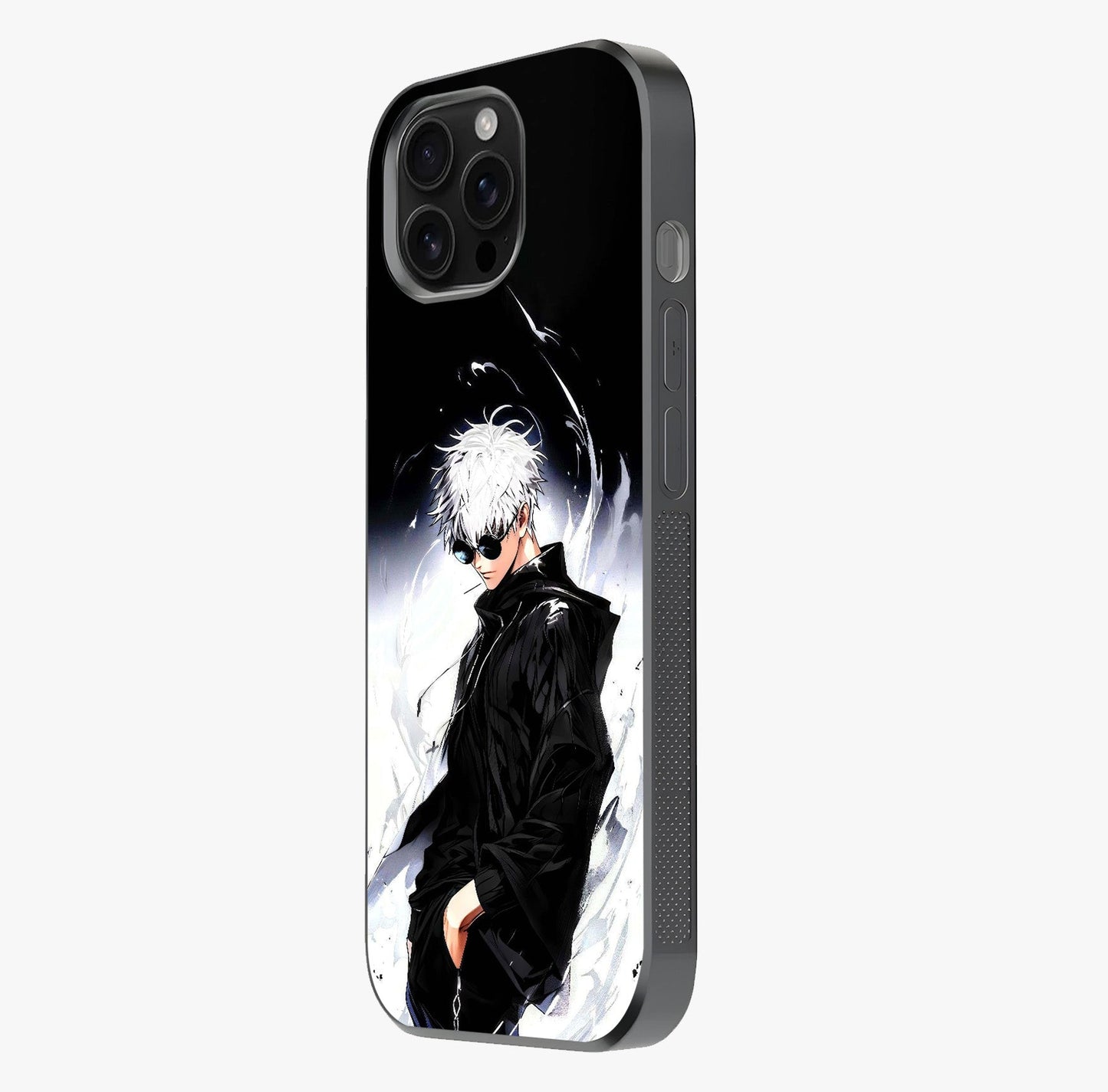 Limitless Shadow King Glass Case photographed in natural light showing reflective finish and design depth.