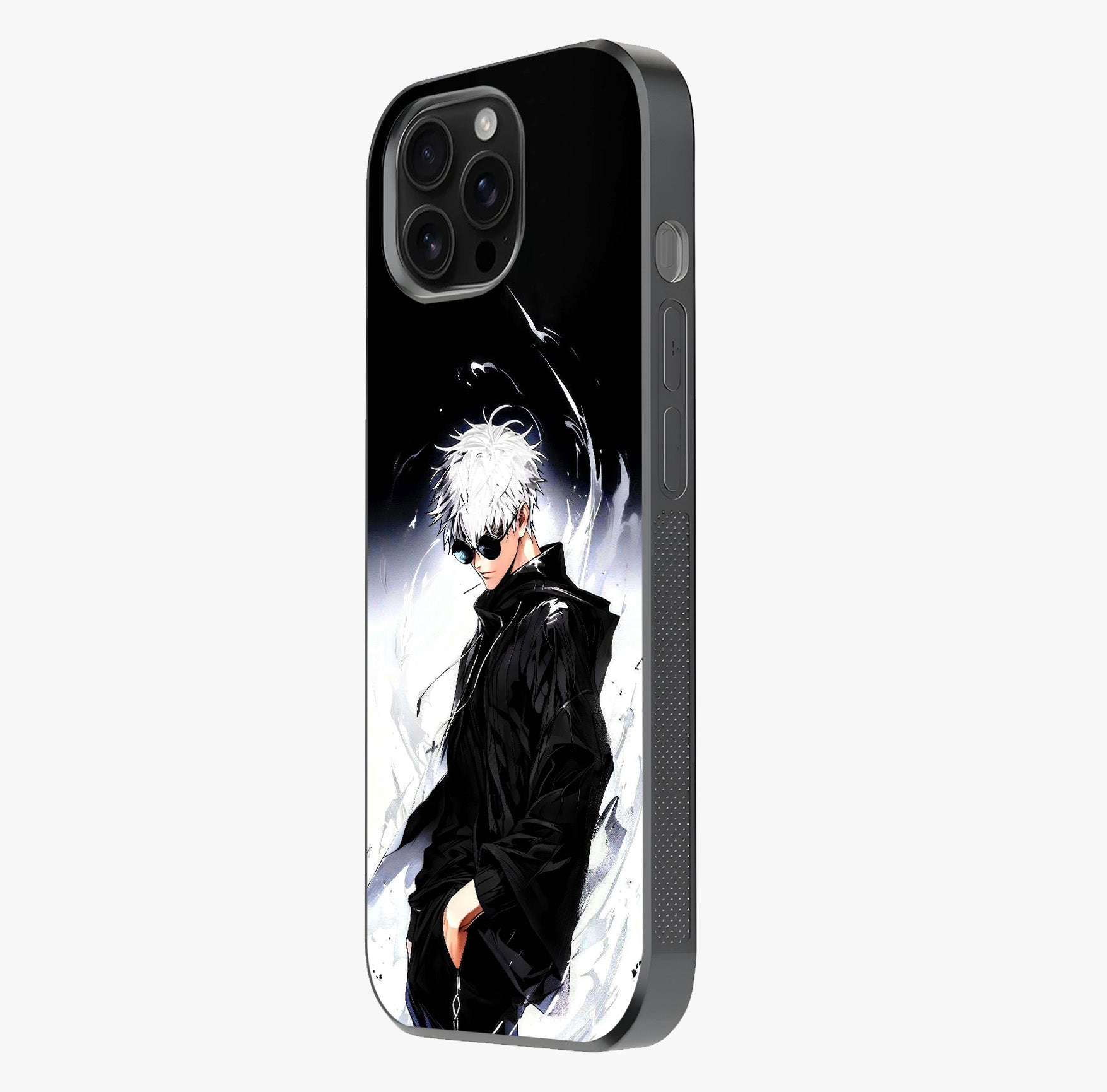 Limitless Shadow King Glass Case photographed in natural light showing reflective finish and design depth.