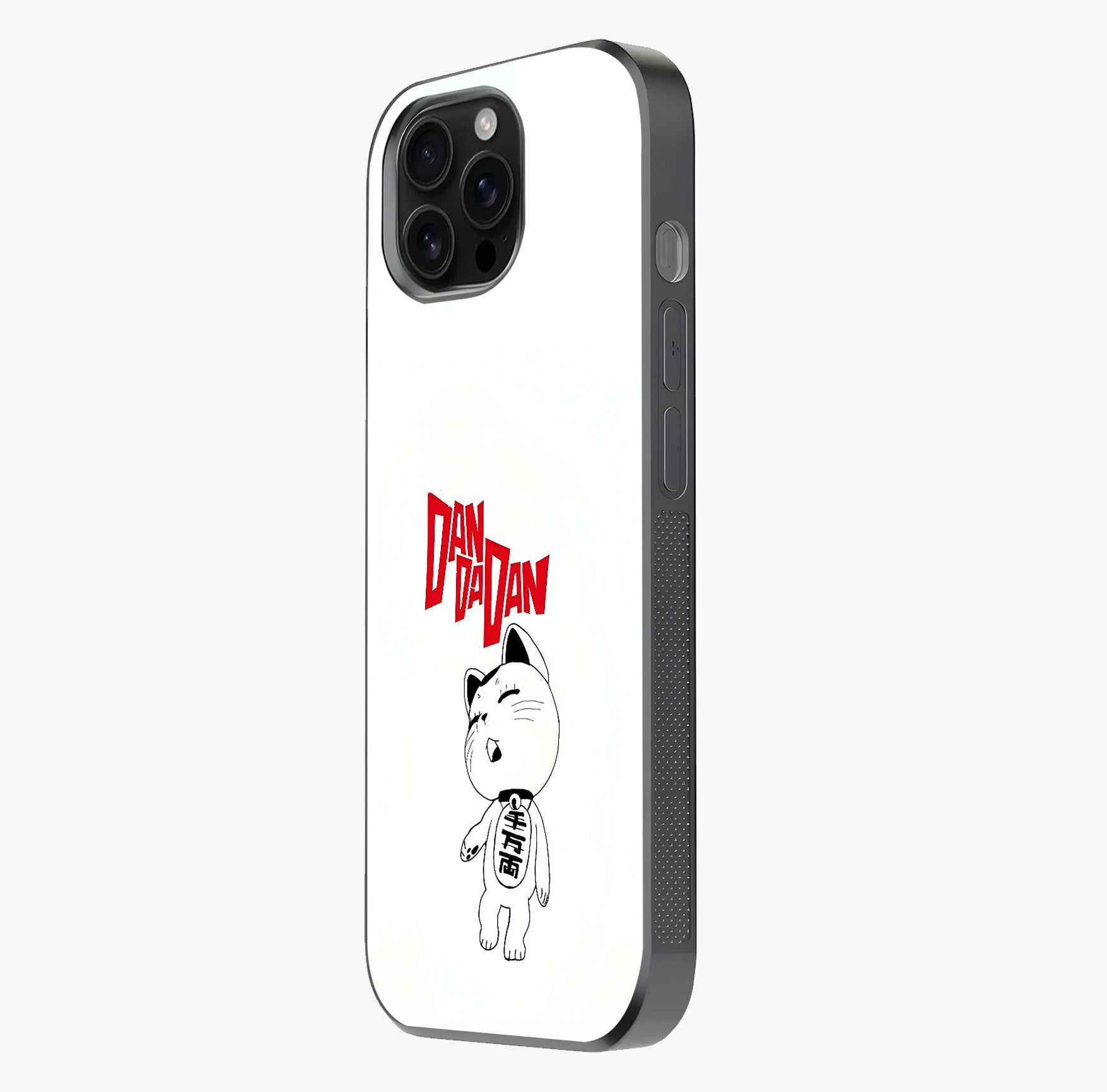 Playful Spirit Charm Glass Case photographed in natural light showing reflective finish and design depth.