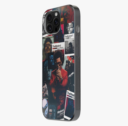 The Weeknd Glass Case photographed in natural light showing reflective finish and design depth.