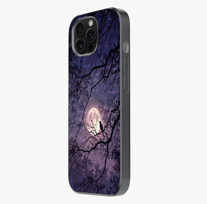 Whispering Moon Silence Glass Case photographed in natural light showing reflective finish and design depth.